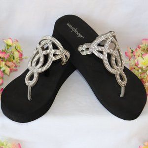 Like NEW!!! West Loop Wedge Stone Covered Sandal